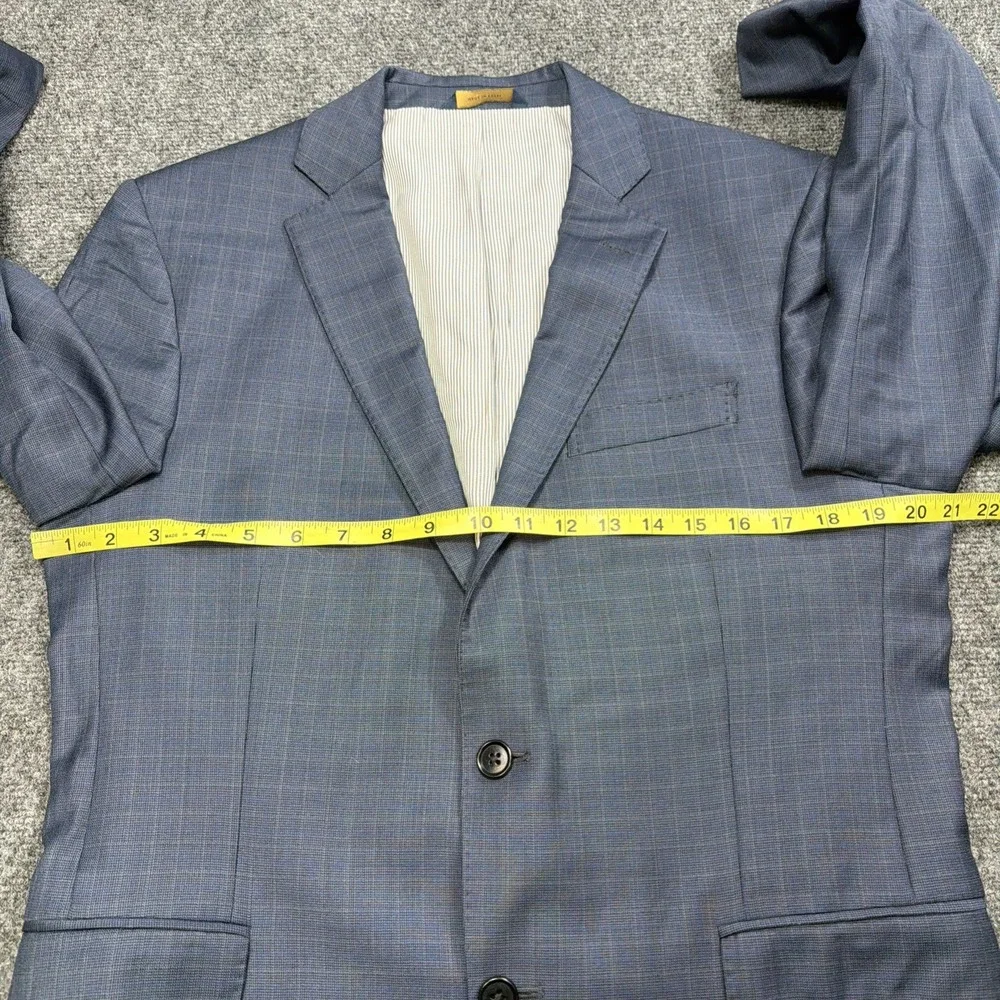 Brooks Brothers Blazer Mens 40S Short Blue Check Patterned Explorer Regent Fit